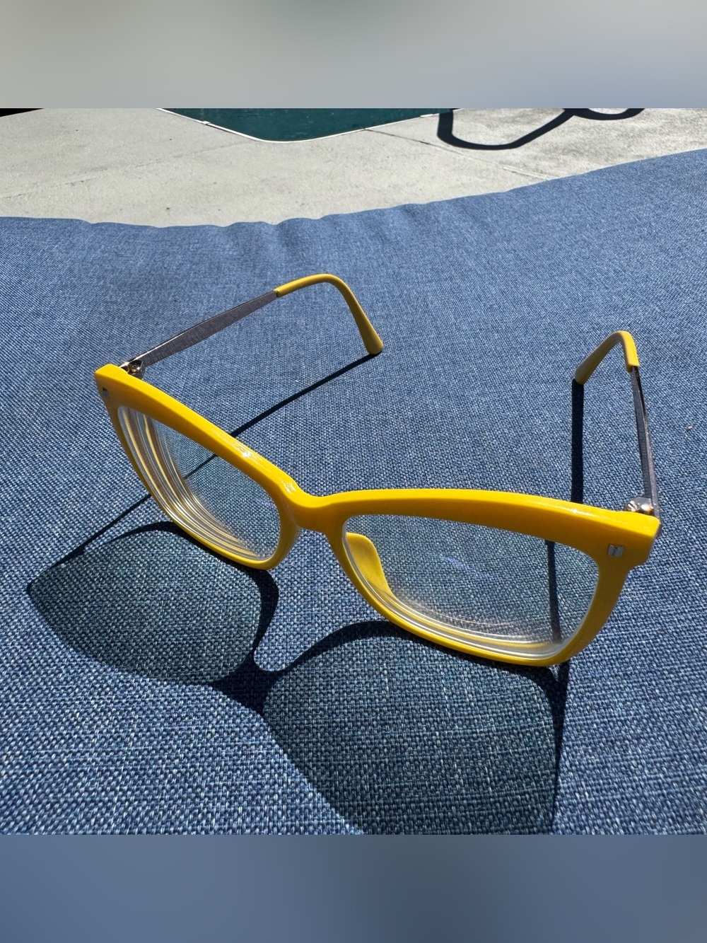 Yellow Cat-Eye Women's Glasses - Unbranded